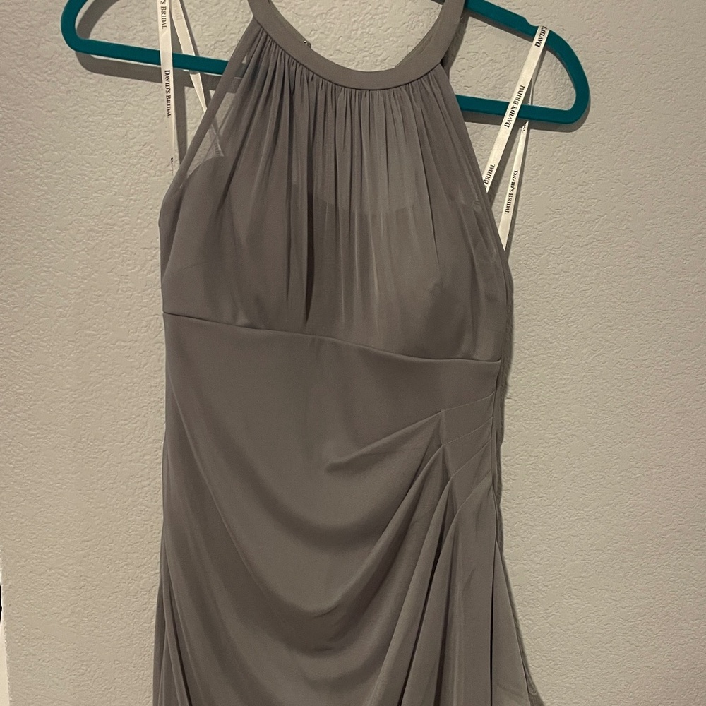 Grey Davids Bridal bridesmaid dress size 4 grey